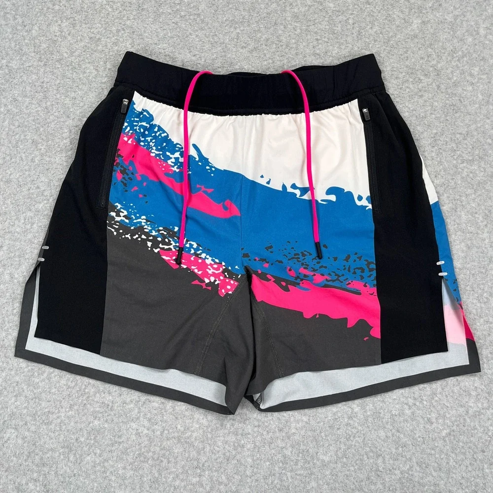 Chubbies Shorts Mens Small Multicolor Abstract 5.5 Inseam Performance Athletic